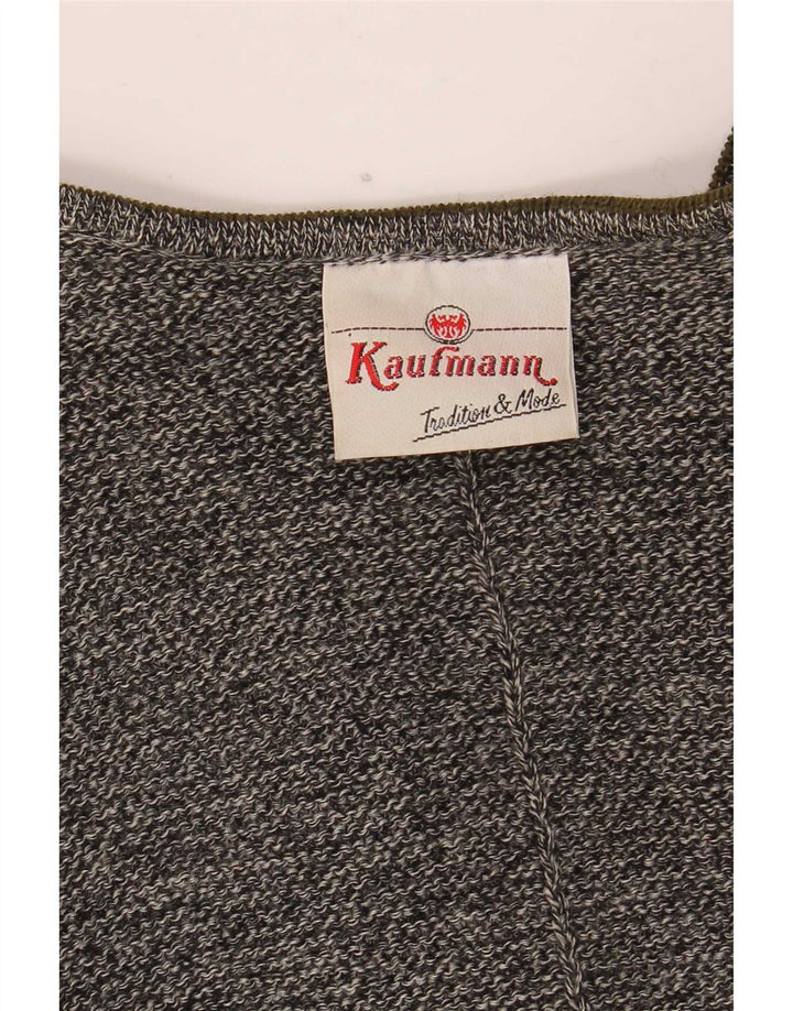 Kaufmann Herre Cardigan Sweater IT 56 2XL Grå Virgin Wool