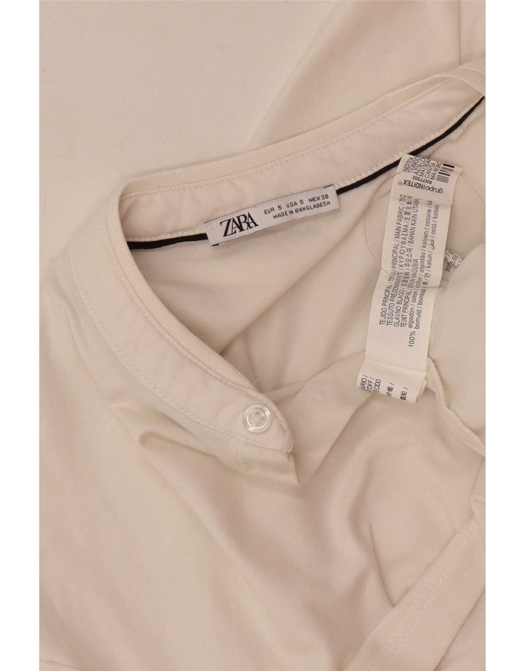 Zara herre polo shirt lille hvid bomuld