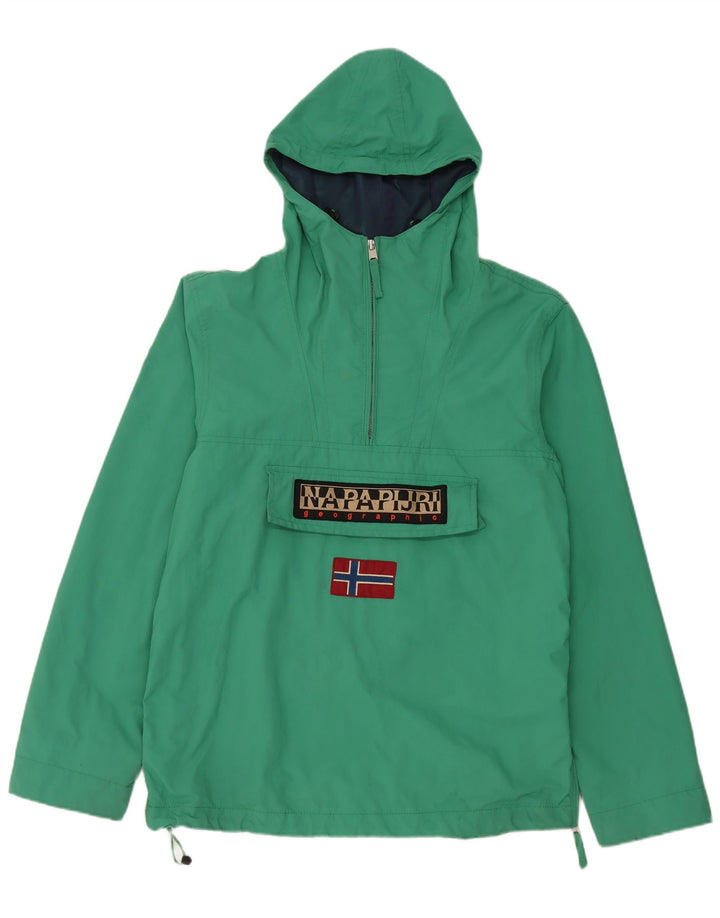 Napapijri Dame Grafisk Anorak Jacket UK 14 Medium Grøn Polyamid