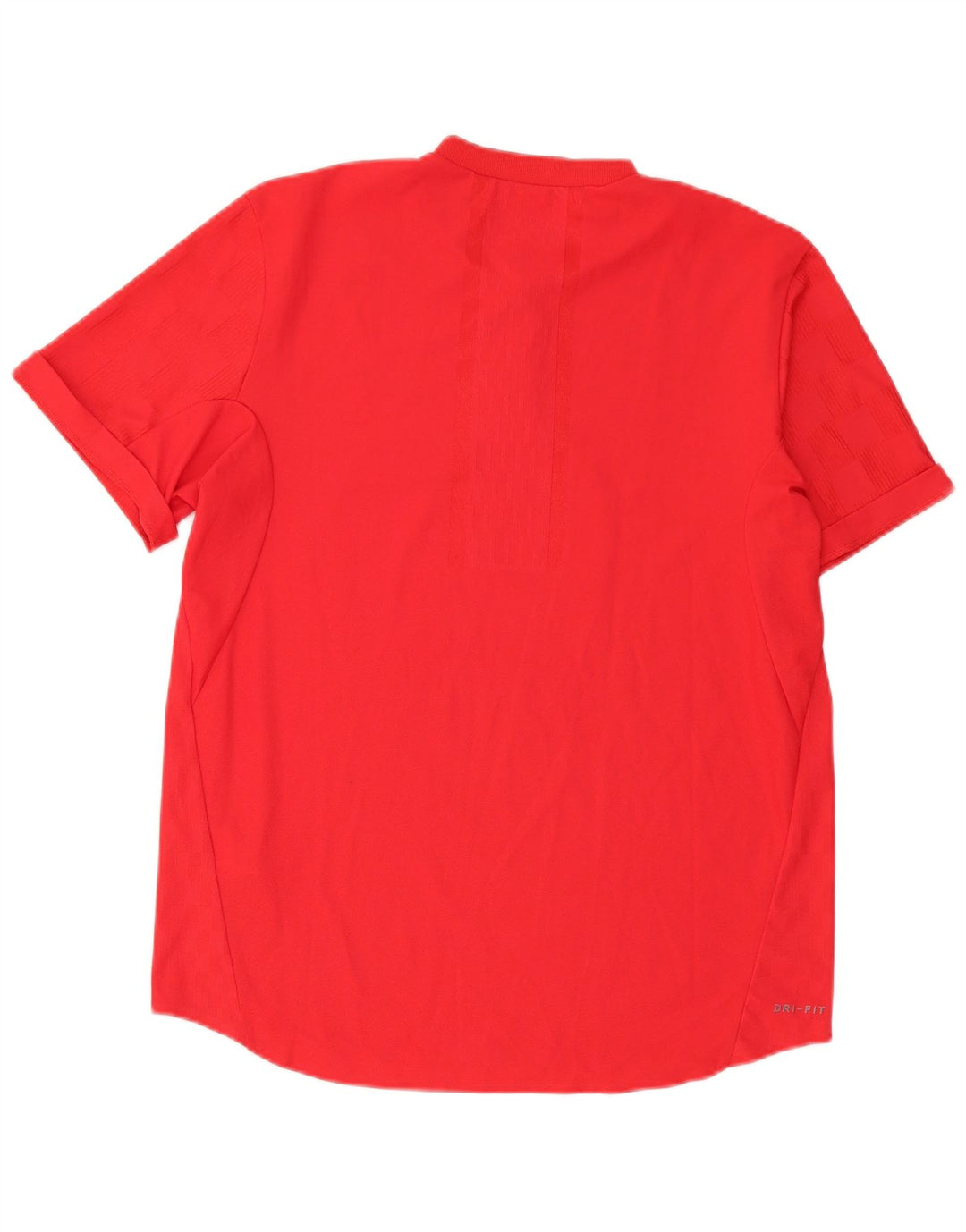 Nike Herre Dri Fit T-Shirt Top Stor Rød Polyester