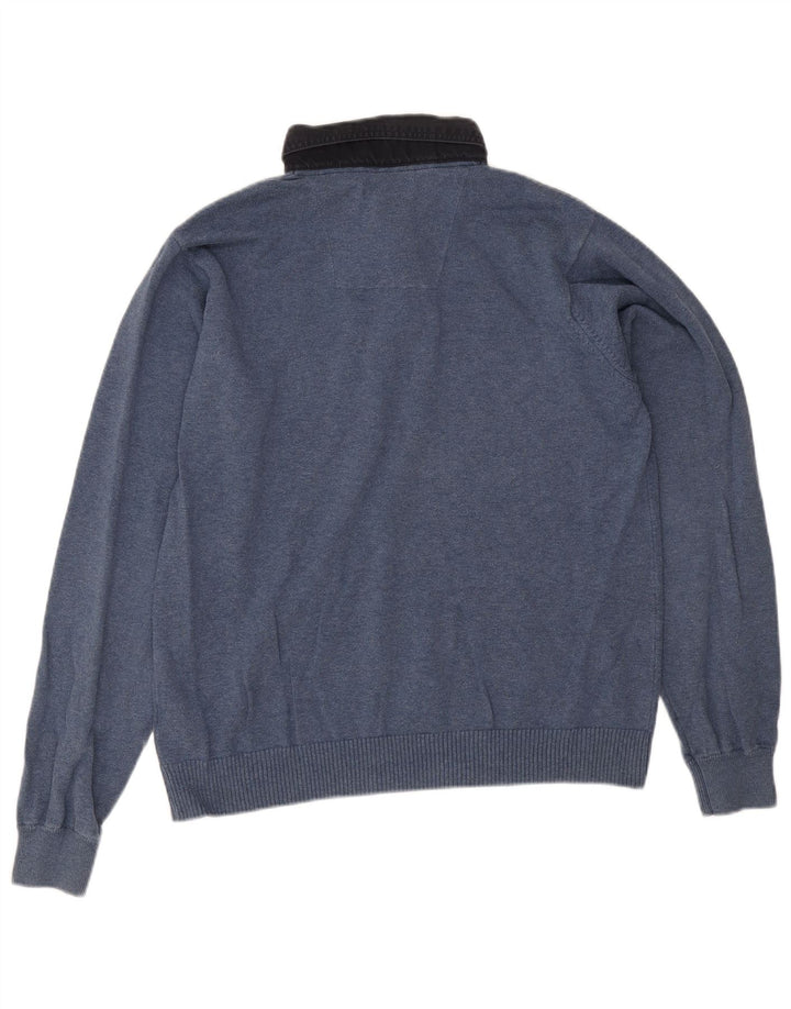 Marks & Spencer Herre Blue Harbor Polo Neck sweater Medium Blue