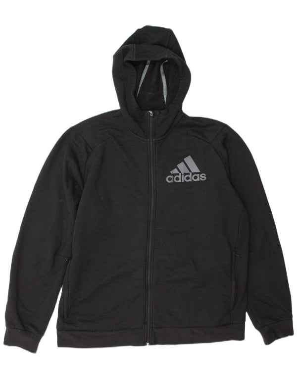 Adidas Herre grafisk hættetrøje med lynlås XL Grå polyester
