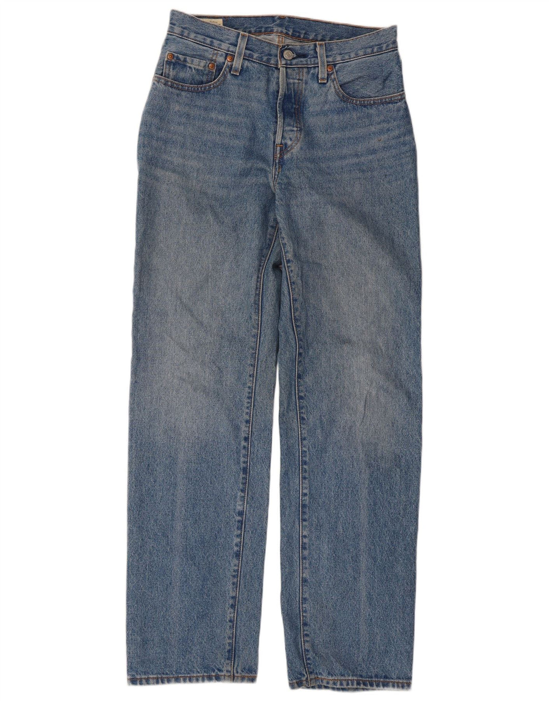 Levi's Dame 501 Straight Jeans W26 L32 Blå Bomuld