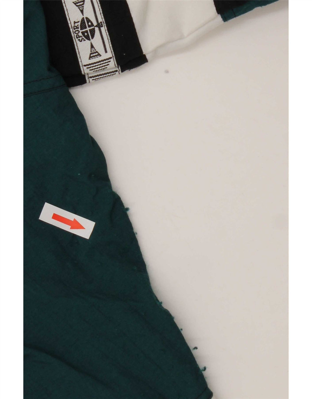 Crane Herre grafisk regnjakke UK 40 Large Green Colourblock Nylon