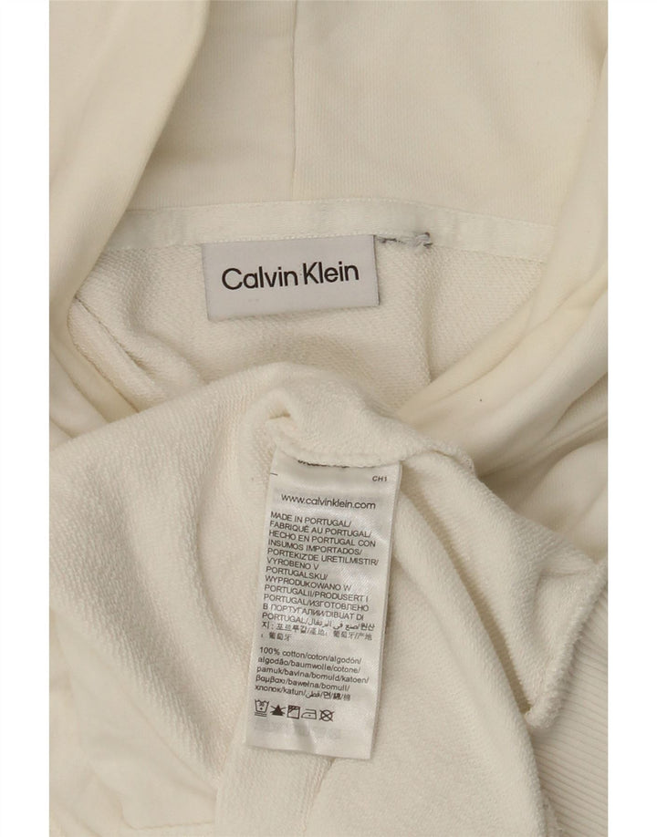 Calvin Klein Herre grafisk hættetrøje 3XL Off White Bomuld