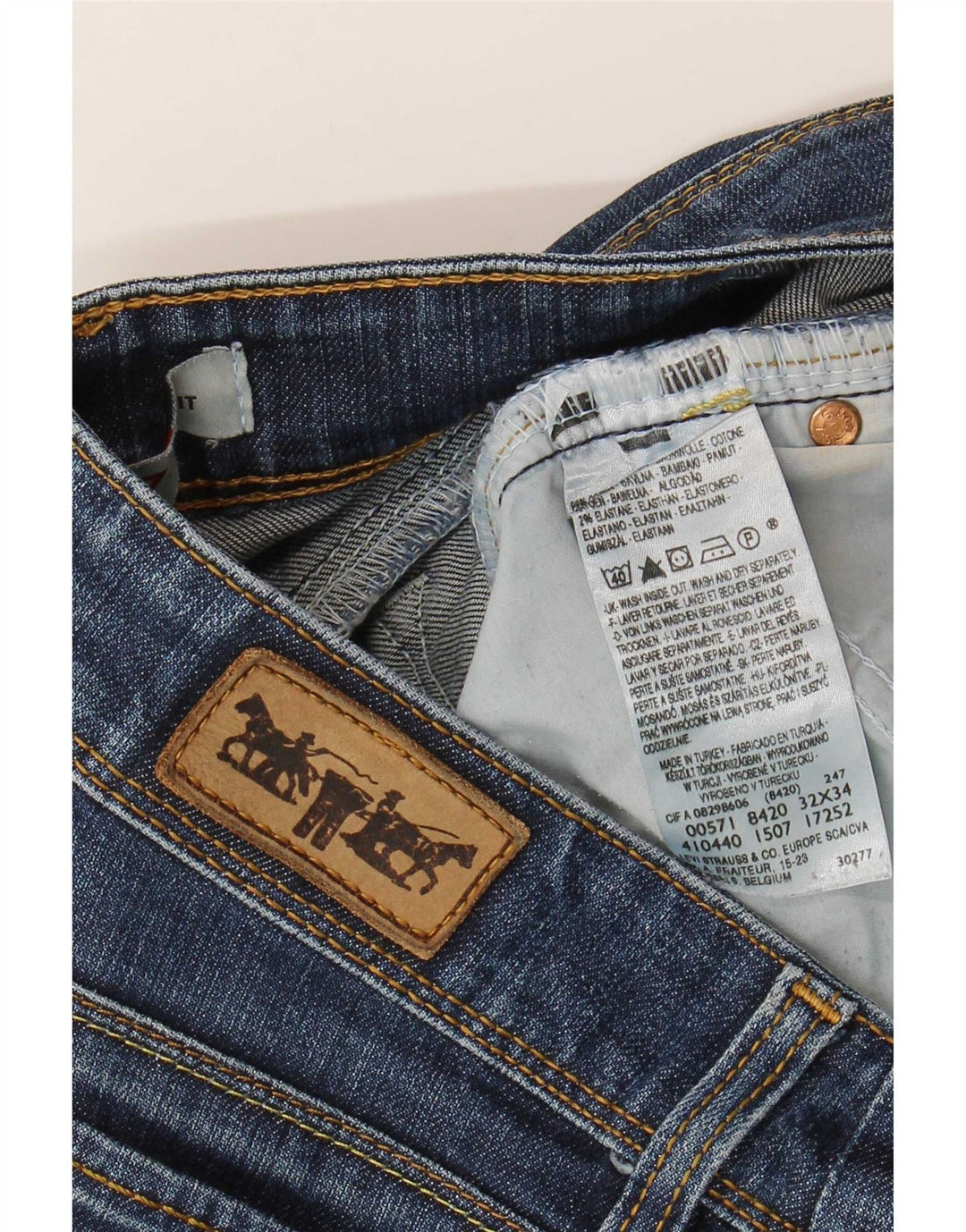 Levi's Dame 571 Slim Jeans W32 L28 Blå Bomuld