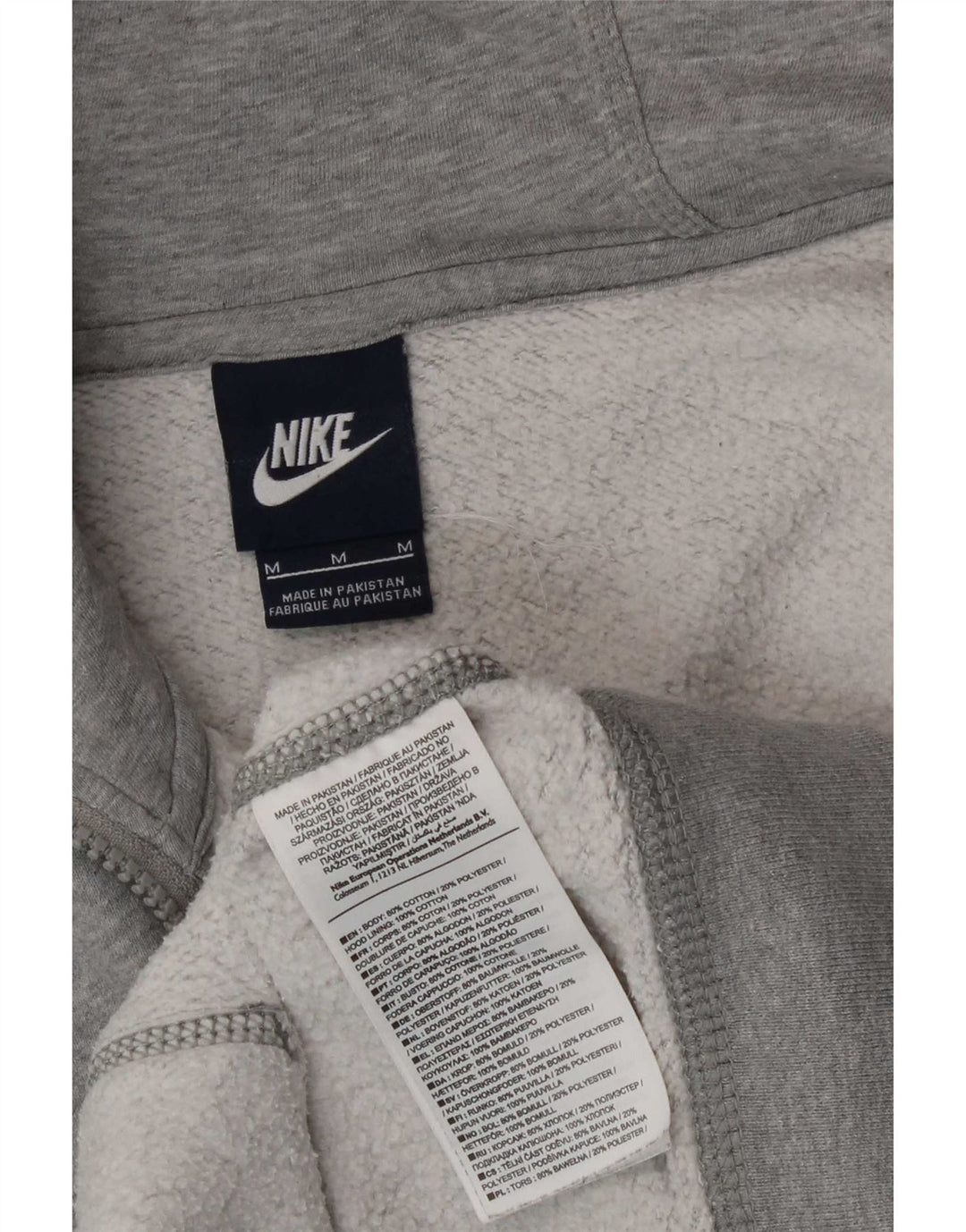 Nike hættetrøje med lynlås til mænd Medium Grey Flecked Bomuld