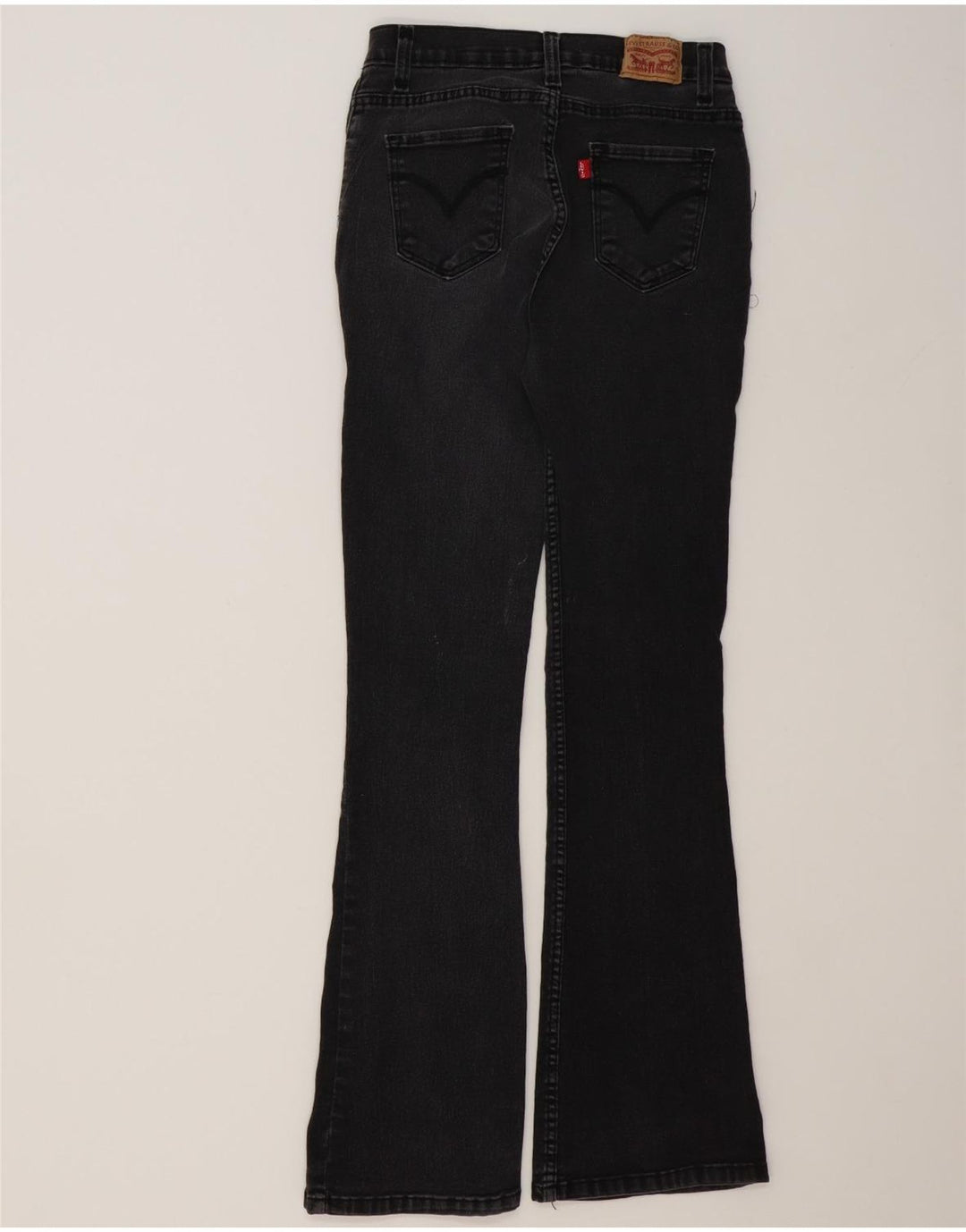 LEVI'S Womens Distressed Bootcut Jeans US 9 Medium W30 L32 Black Vintage Levi's and Second-Hand Levi's from Messina Hembry 