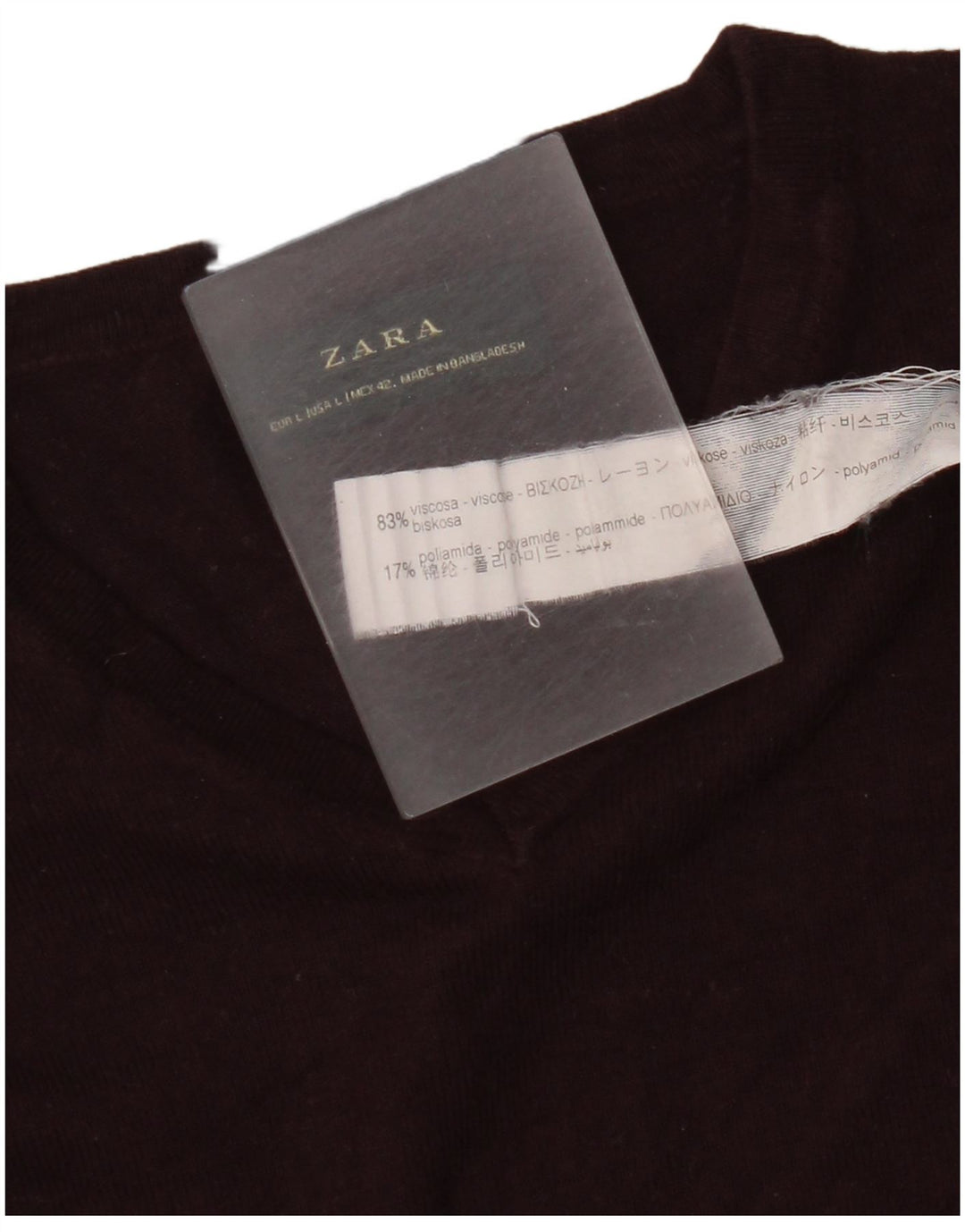 Zara Herre V-hals sweater Stor Burgundy Viscose