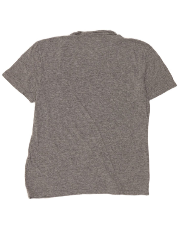 Tommy Hilfiger Herre Regular Fit Grafisk T-Shirt Top XL Grå Flecked
