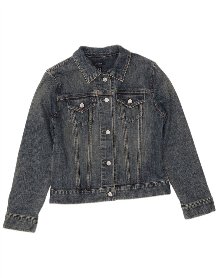GAP Dame Crop Denim Jacket UK 10 Small Blue