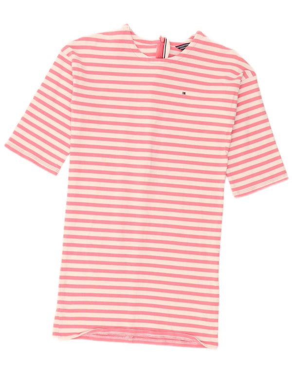 Tommy Hilfiger piger 3/4-ærmet T-shirt kjole 11-12 år Pink stribet