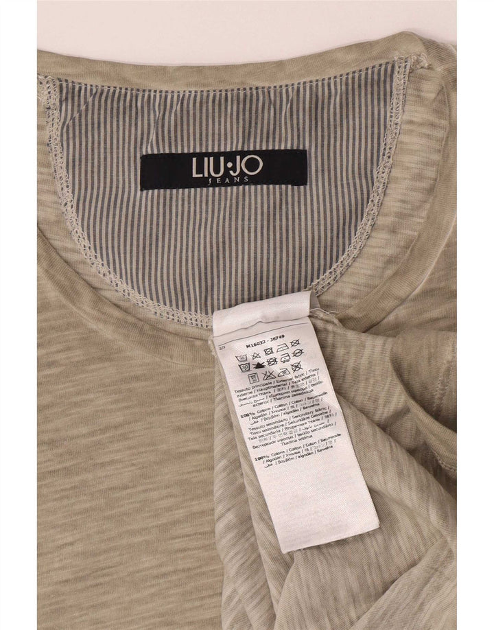 Liu Jo Herre T-Shirt Top Stor Grøn Bomuld