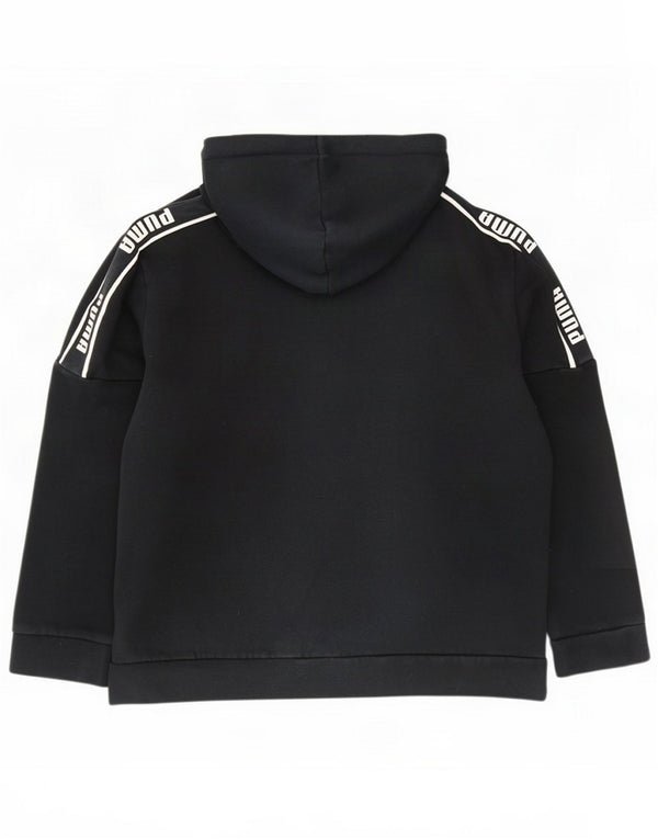 Puma Womens Graphic Oversized Hoodie Jumper UK 16 Large Black Colourblock