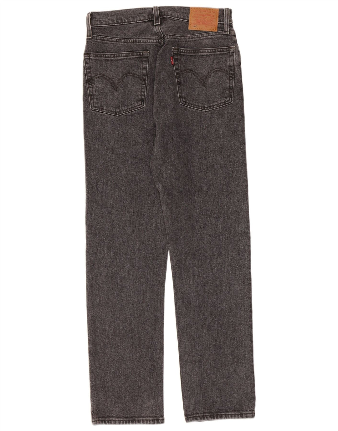 LEVI'S Dame 501 Straight Jeans W26 L28 Grå Bomuld