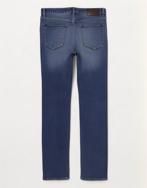 Hugo Boss Straight Jeans til mænd W32 L30 Blå Bomuld