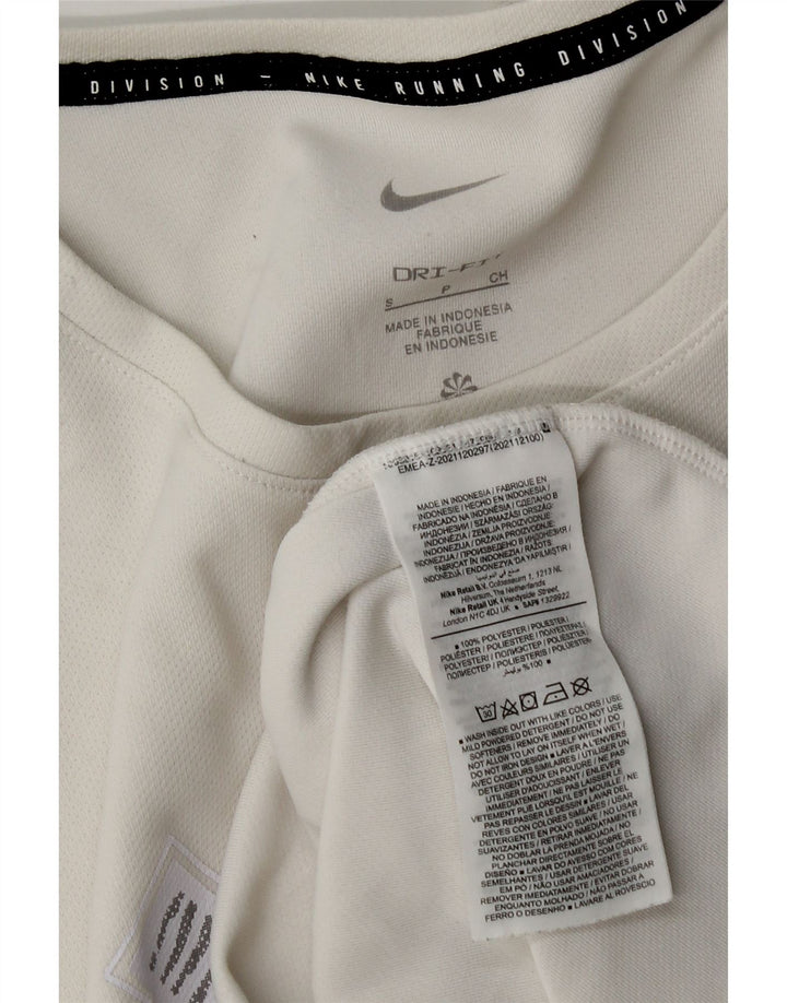Nike Herre Dri Fit grafisk T-shirt top lille hvid polyester
