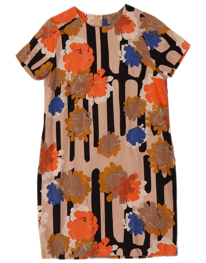 COS Womens Shift Dress EU 36 Small Multicolored Floral Bomuld
