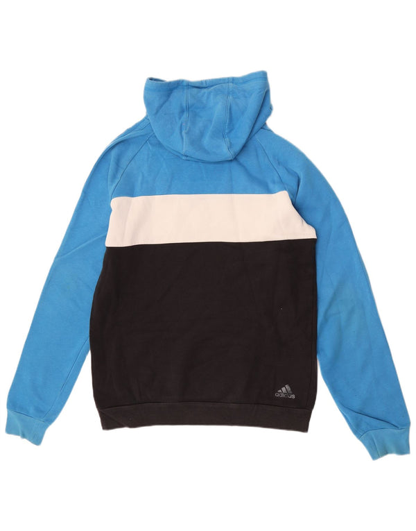 Adidas Grafisk hættetrøje til mænd Medium Blue Colourblock Bomuld