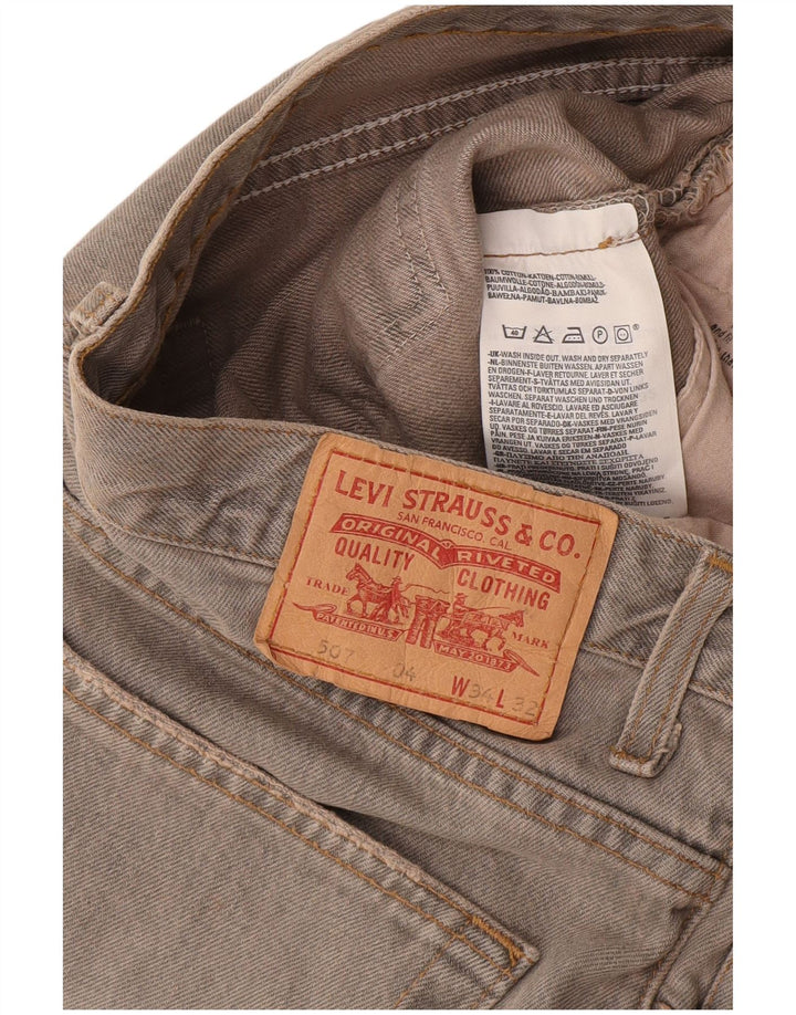 Levi's Herre 507 Bootcut Jeans W34 L32 Grå Bomuld