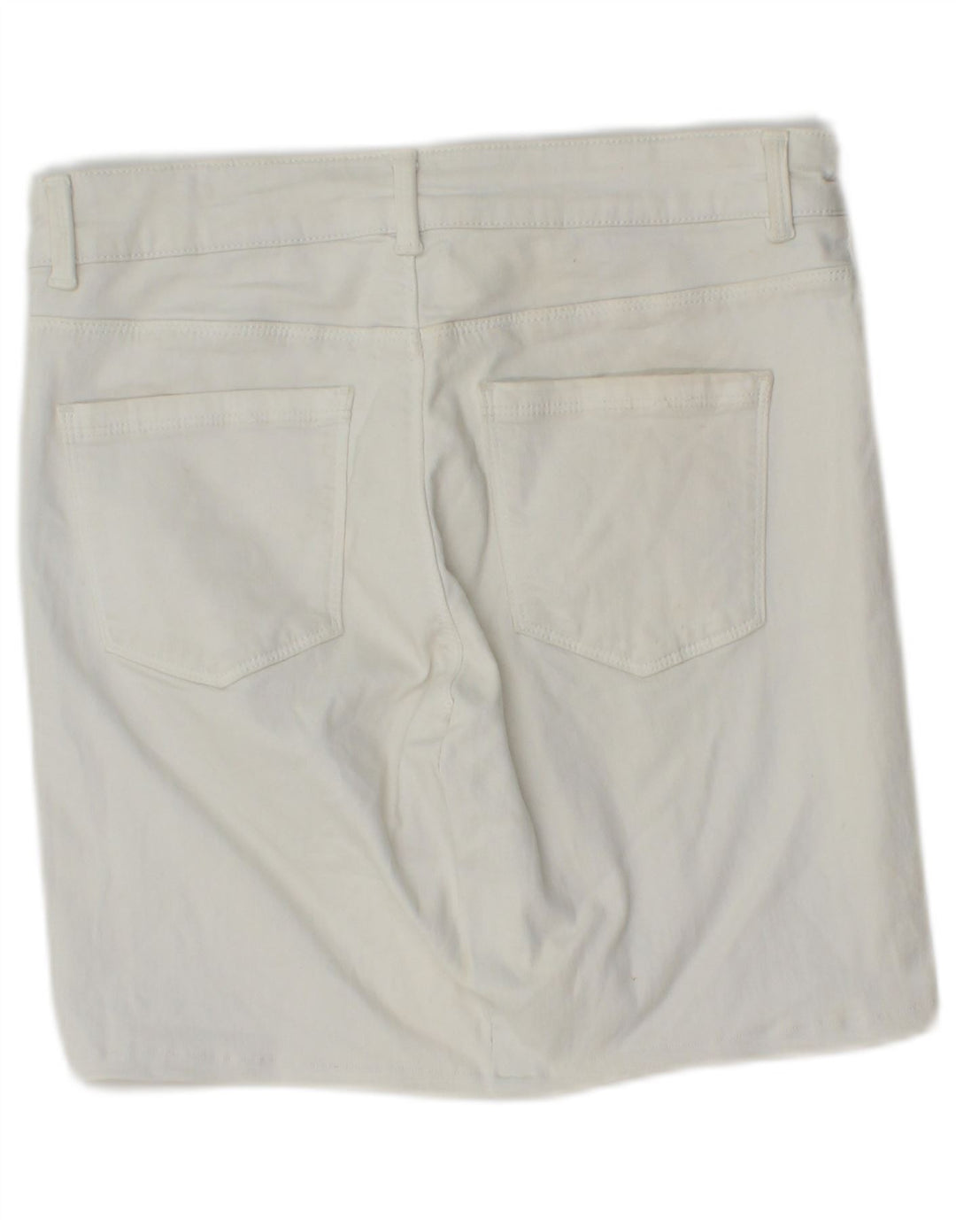 Oasis Dame denim Shorts UK 12 Medium W28 Hvid Bomuld