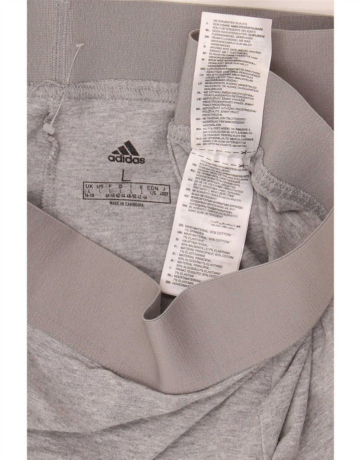 Adidas Dame Leggings UK 16/18 Stor Grå Bomuld