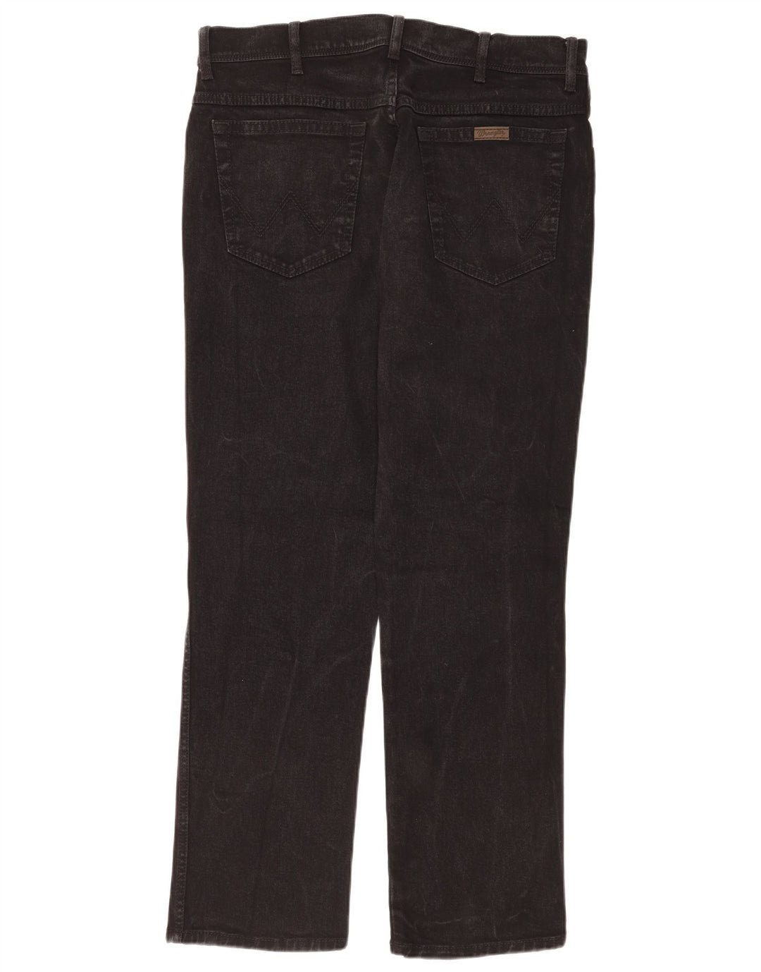 Wrangler Herre Regular Fit Straight Jeans W36 L32 Sort Bomuld