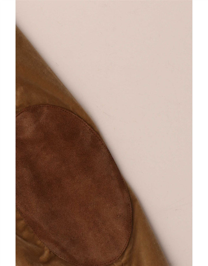 Zara Dame 2-knaps Velvet Blazer Jacket EU 40 Medium Beige Bomuld