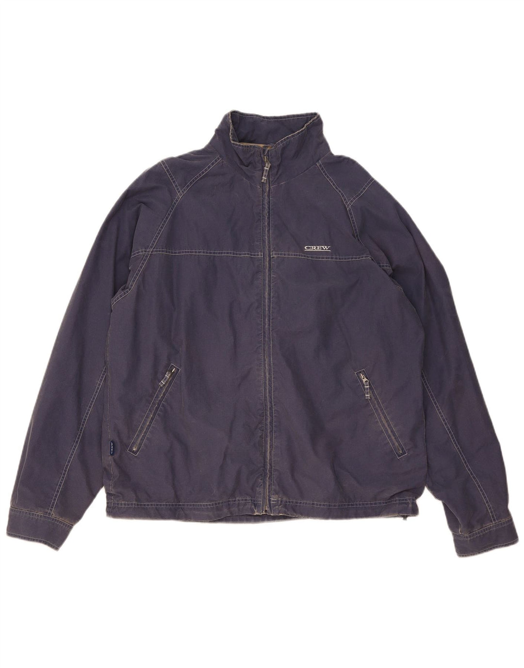 Crew Clothing Herre Bomber Jacket UK 38 Medium Blue Cotton