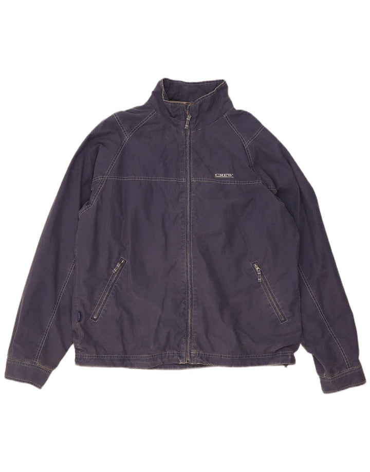 Crew Clothing Herre Bomber Jacket UK 38 Medium Blue Cotton