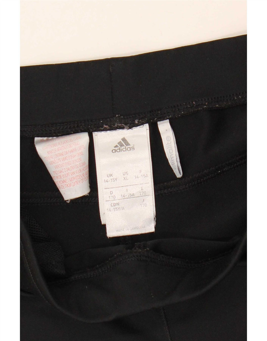 Adidas piger Climalite træningsdragt bukser 14-15 år sort polyester