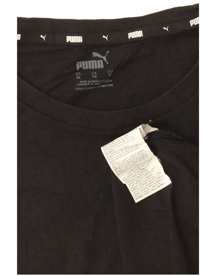 Puma Herre T-Shirt Top XL Sort Bomuld