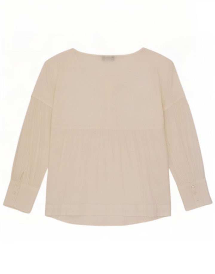Max & Co. Dame Langærmet Bluse Top UK 12 Medium White