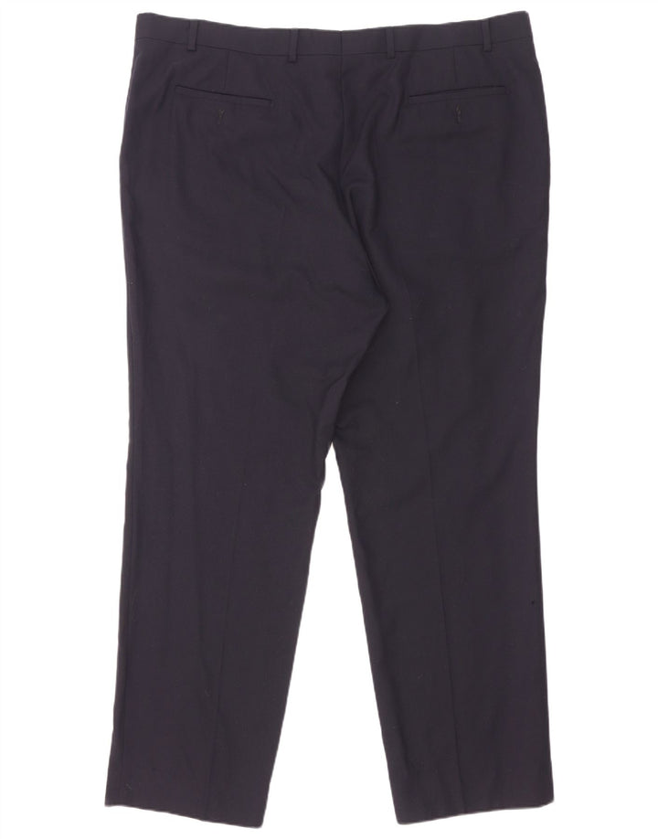 Marks & Spencer Herre Regular Fit Suit Bukser W42 L31 Marineblå Uld