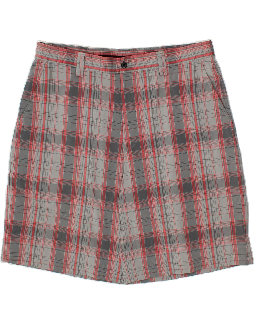 IZOD Mens Chino Shorts W36 Large Grey Check Polyester Vintage Izod and Second-Hand Izod from Messina Hembry 