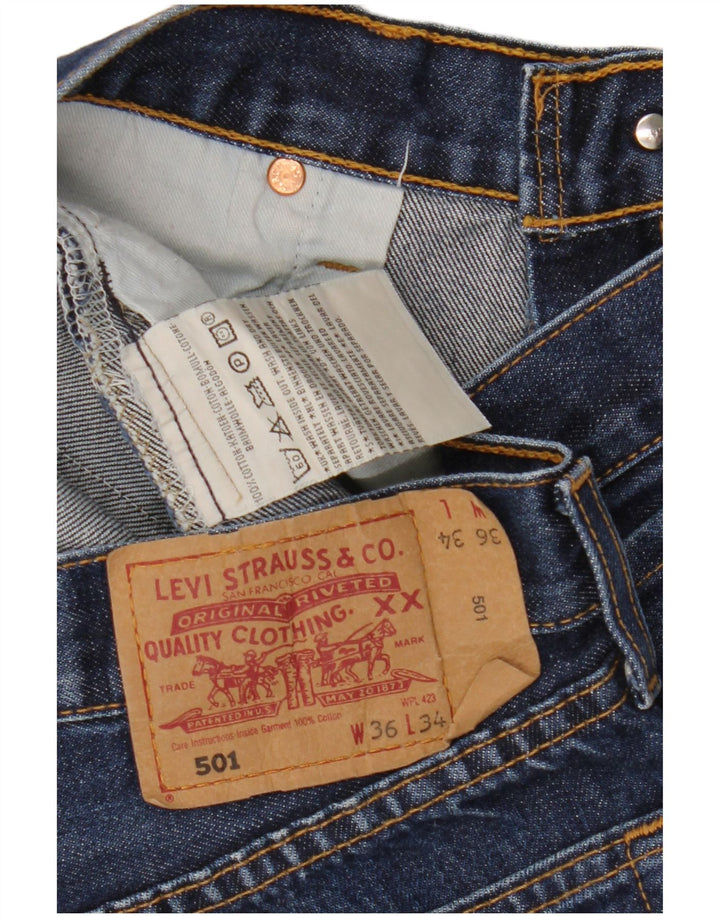 Levi's Herre 501 Capri Jeans W36 L22 Blå Bomuld