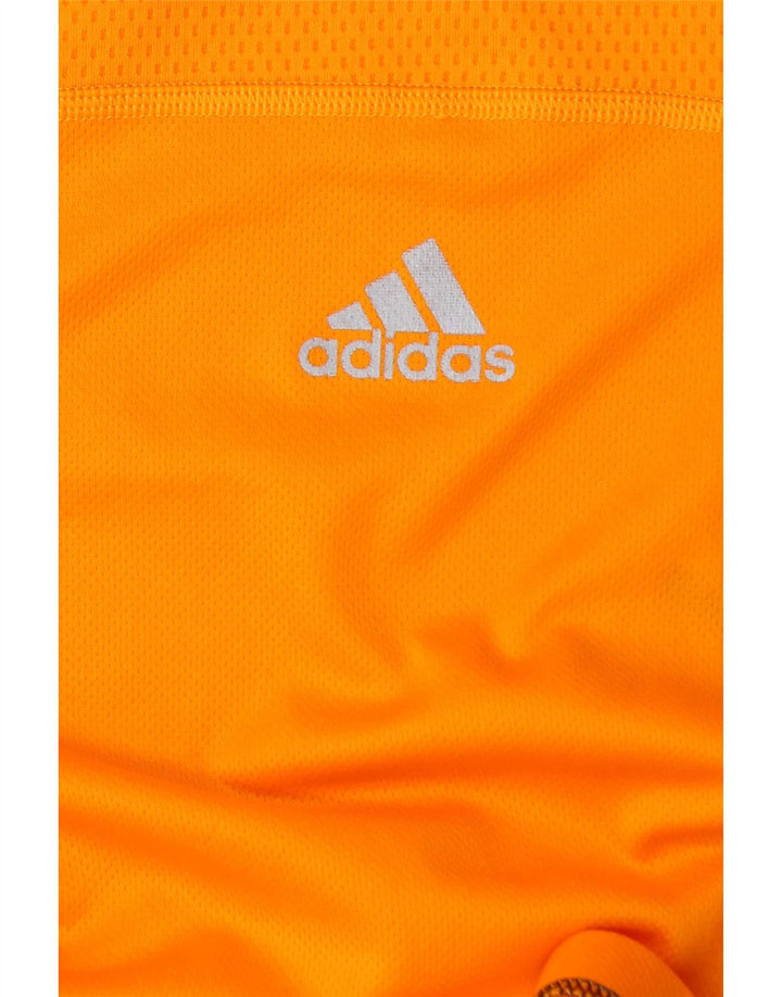 Adidas Herre T-Shirt Top Medium Orange Colourblock