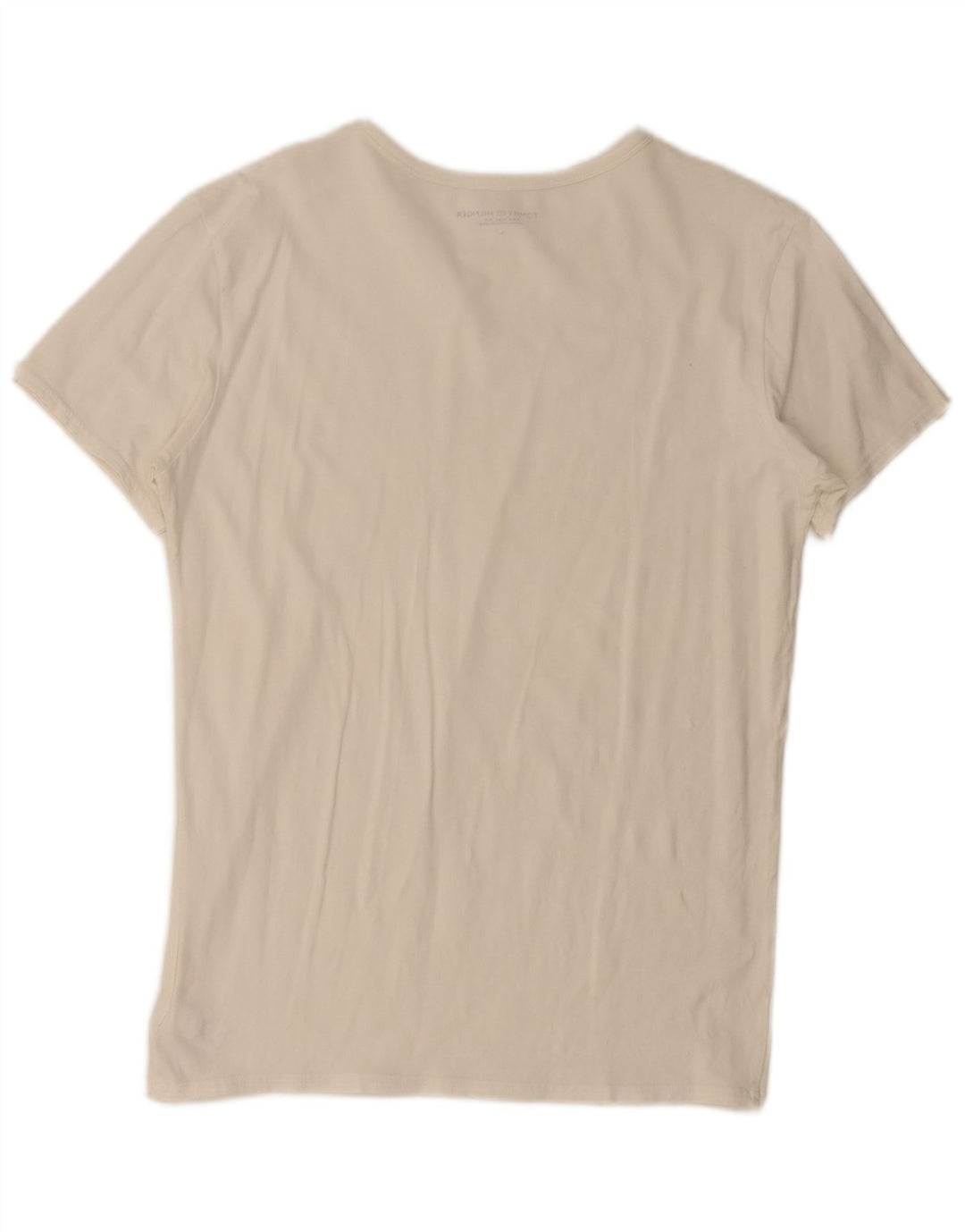 Tommy Hilfiger Herre T-Shirt Top Stor Hvid Bomuld