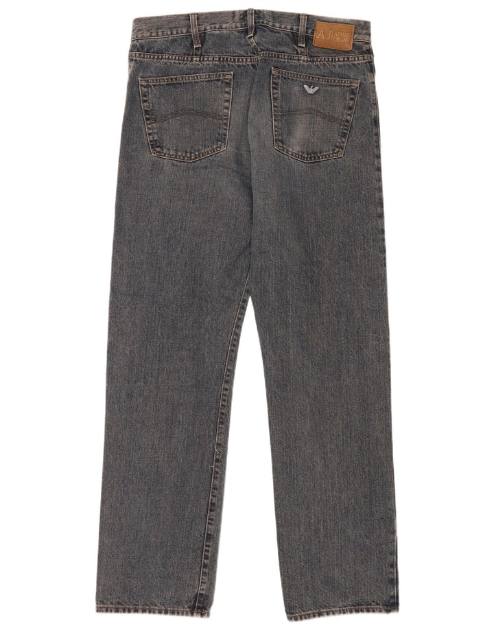 Armani Straight Jeans til mænd W38 L33 Blå Bomuld