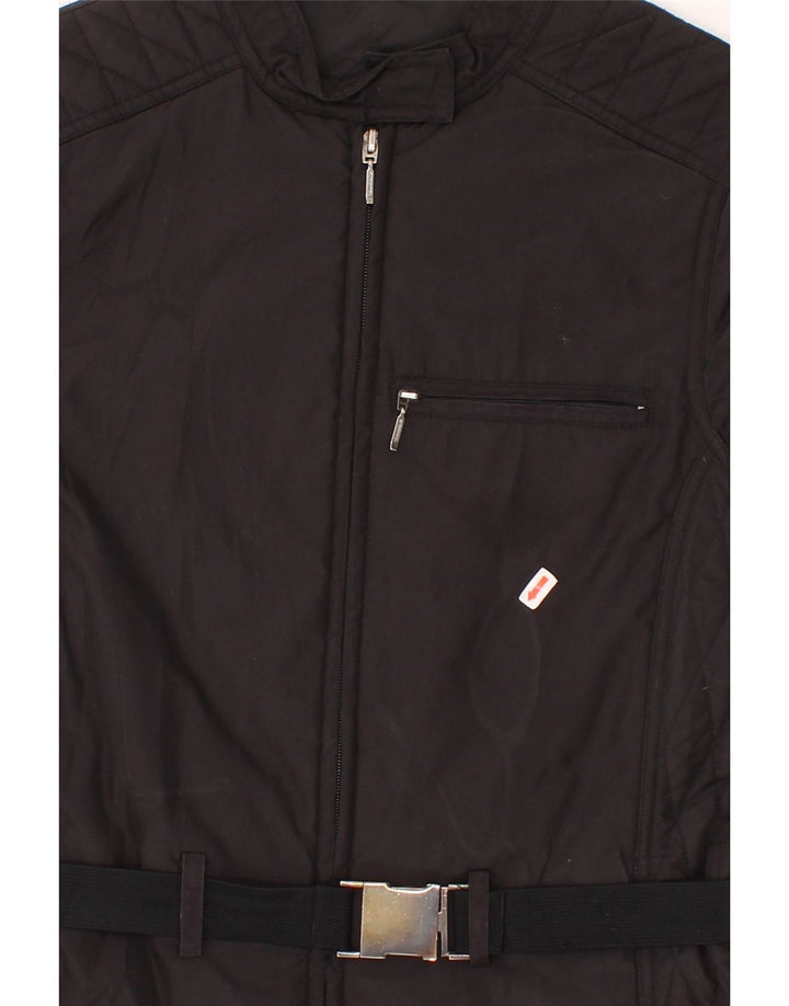 STEFANEL Womens Bomber Jacket IT 42 Medium Black Polyester Vintage Stefanel and Second-Hand Stefanel from Messina Hembry 