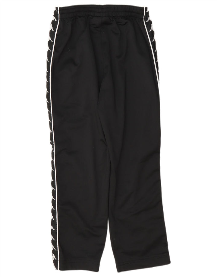 Kappa Boys Graphic Tracksuit Bukser 7-8 år Sort Polyester