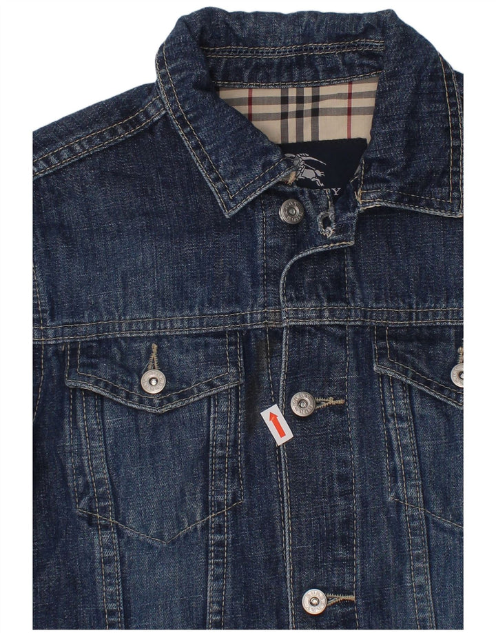 BURBERRY Boys Denim Jacket 4-5 Years Blue Cotton