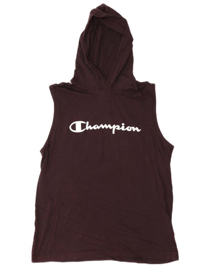 Champion Herre Hættevest Top Stor Sort Bomuld