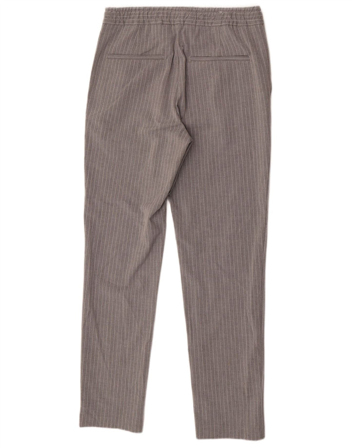 Zara Herre Slim Chino Bukser Small W29 L30 Gråstribet polyester