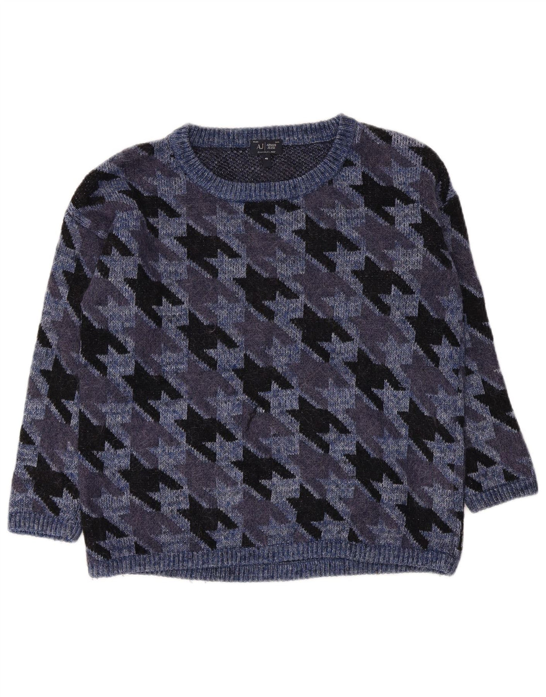 Armani Jeans Dame Boat Neck Jumper Sweater EU 40 Medium Navy Blue