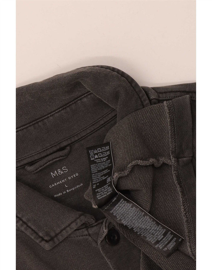 Marks & Spencer herreskjorte stor grå bomuld