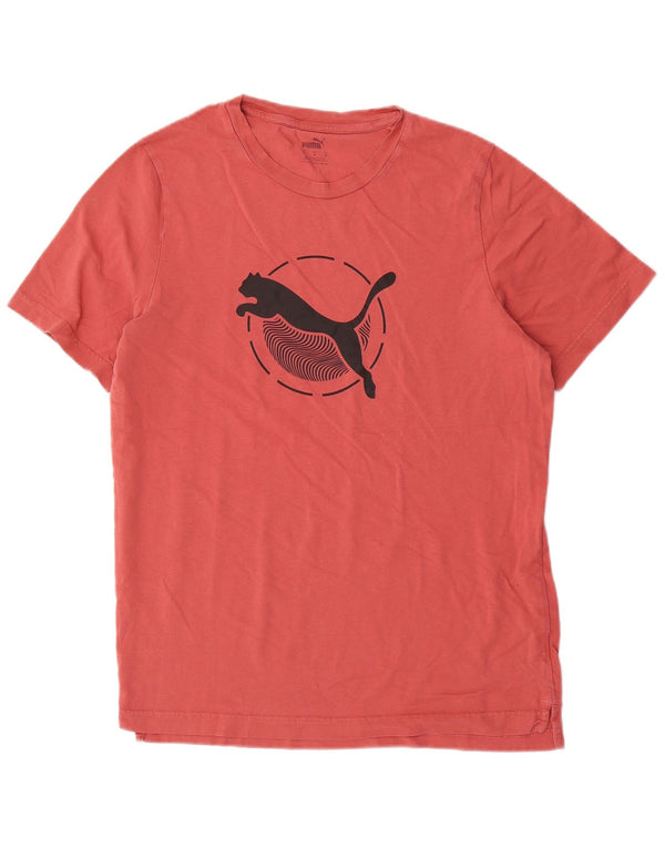 Puma Herre grafisk T-shirt Top Medium Rød Bomuld