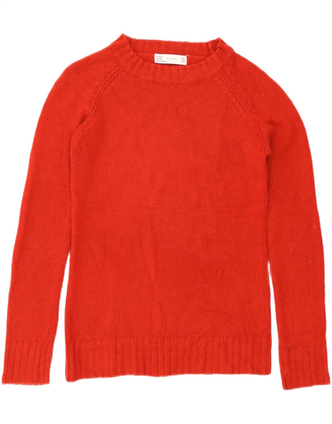 Zara Dame Boat Neck Jumper Sweater UK 12 Medium Red