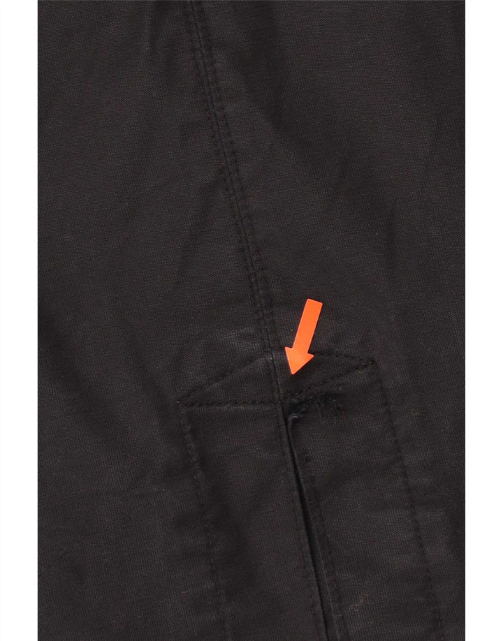 G-Star Dame Windbreaker Coat UK 40 Large Black Bomuld