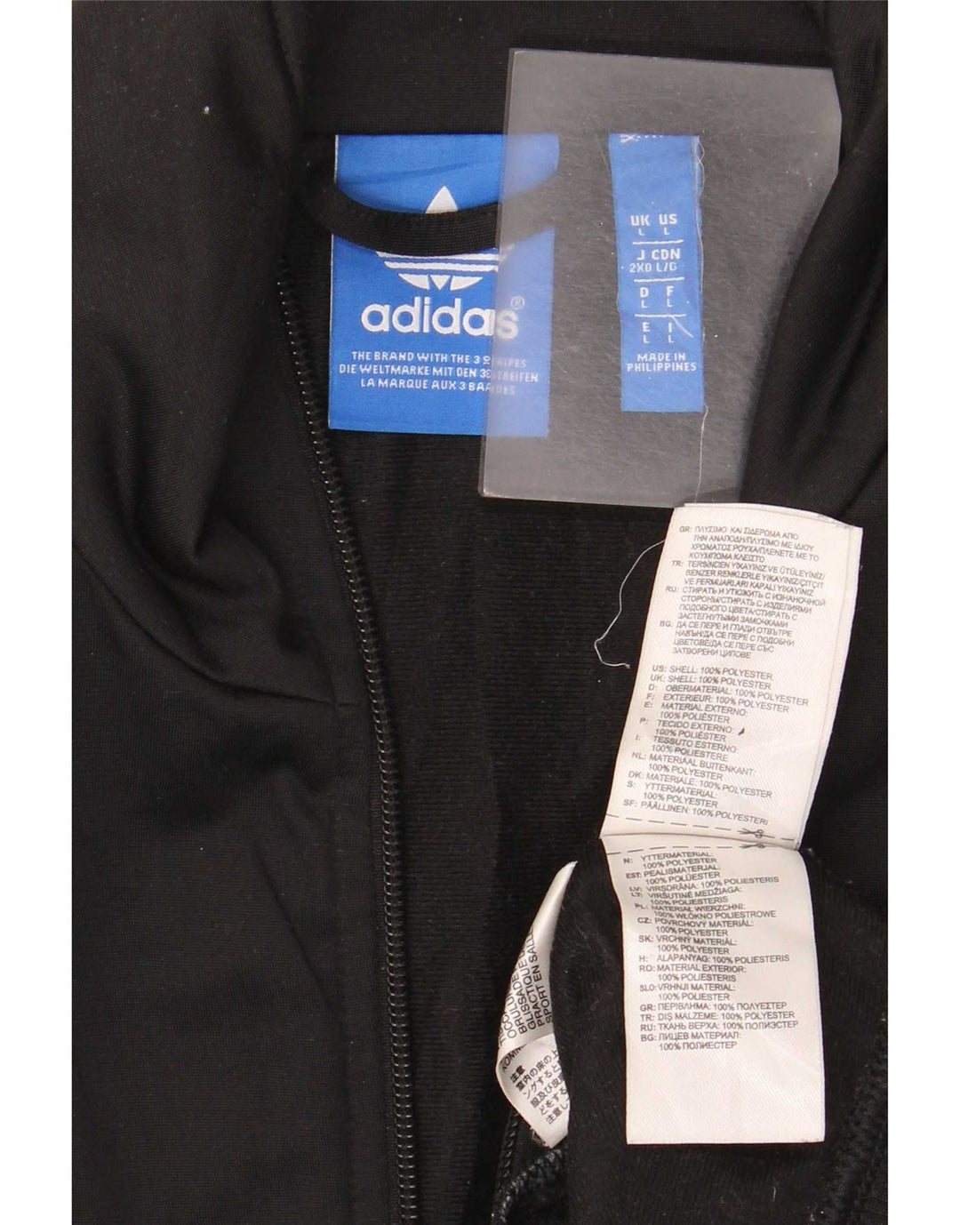 Adidas Træningsdragt til mænd, topjakke, stor sort polyester
